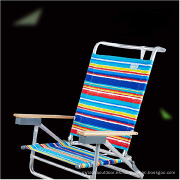 Colorido al aire libre playa reclinable Portable Sun Lounger plegable silla